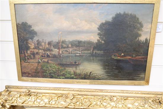 Arthur Joseph Meadows (1843-1907) The Thames at Richmond 14 x 24in.